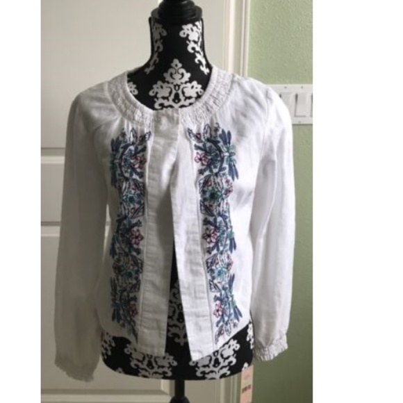 Nanette Lepore Crop Jacket w Embroidery NWT - Picture 2 of 3